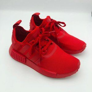 Red Adidas NMD R1 Shoes Size 5Y
